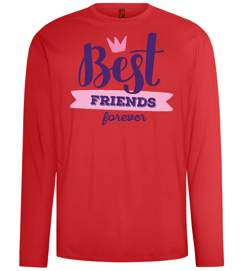 Best Friends Forever 1 Design - Comfort men's long sleeve t-shirt_RED_front