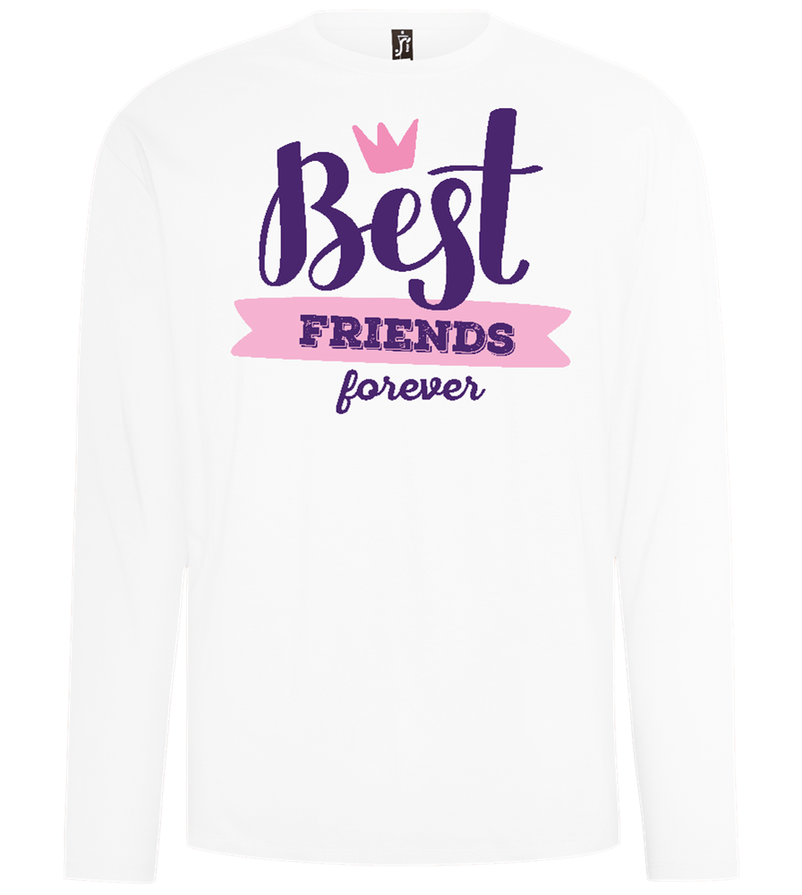 Best Friends Forever 1 Design - Comfort men's long sleeve t-shirt_WHITE_front