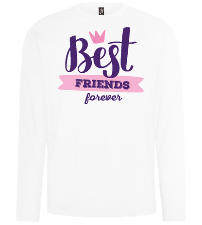 Best Friends Forever 1 Design - Comfort men's long sleeve t-shirt_WHITE_front