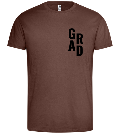 The Grad Design - Premium men's t-shirt_CHOCOLATE_front