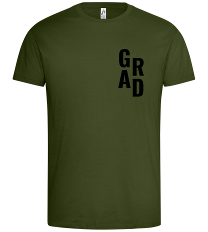 The Grad Design - Premium men's t-shirt_DARK KHAKI_front