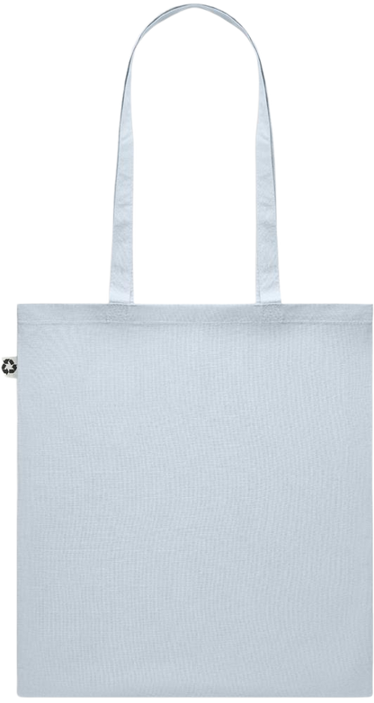 Zodiac Pisces Design - Recycled cotton colored shopping bag_BABY BLUE_back