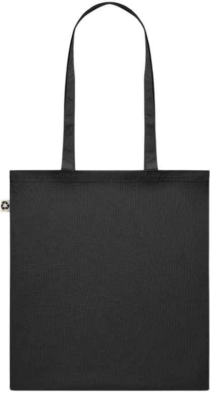 Zodiac Pisces Design - Recycled cotton colored shopping bag_BLACK_back