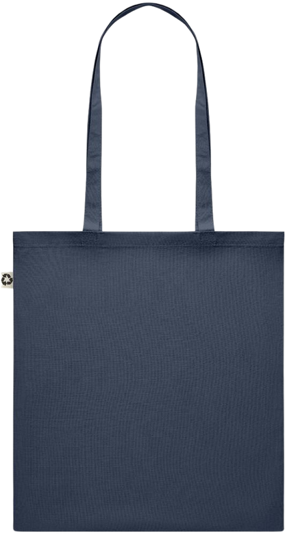 Zodiac Pisces Design - Recycled cotton colored shopping bag_FRENCH NAVY_back