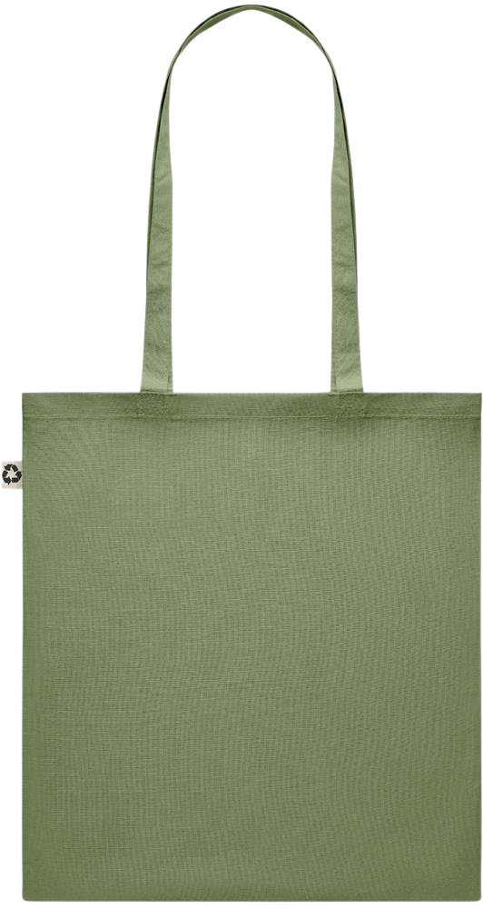 Zodiac Pisces Design - Recycled cotton colored shopping bag_GREEN_back