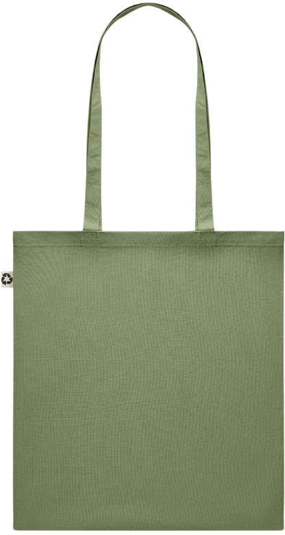 Zodiac Pisces Design - Recycled cotton colored shopping bag_GREEN_back