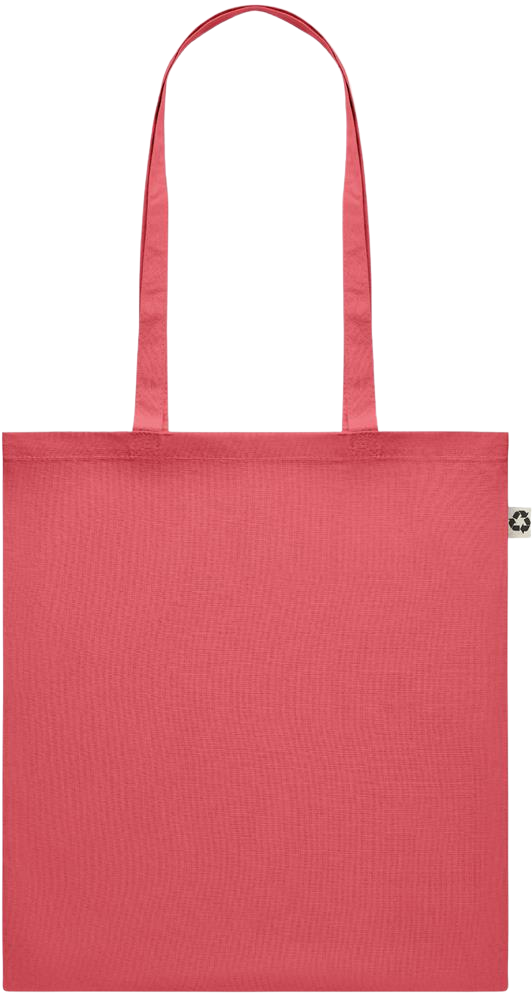 Zodiac Pisces Design - Recycled cotton colored shopping bag_RED_back