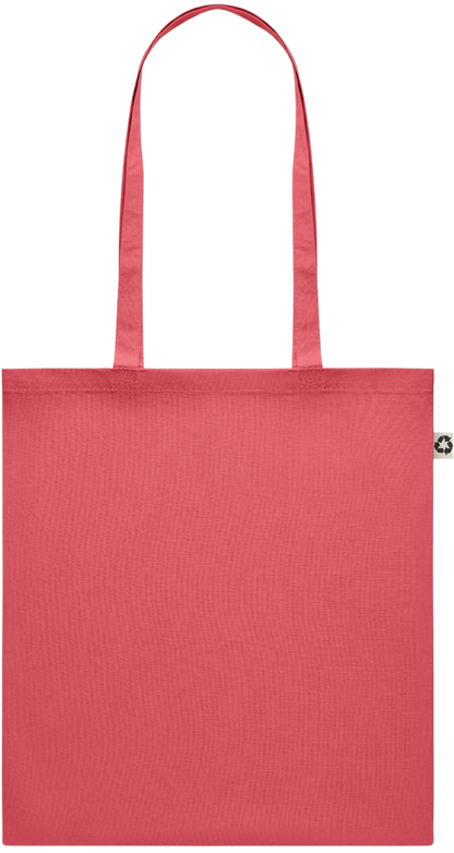 Zodiac Pisces Design - Recycled cotton colored shopping bag_RED_back