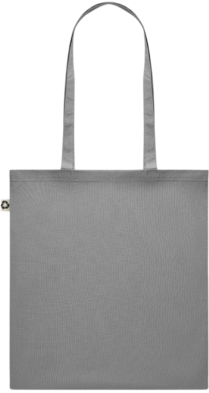 Zodiac Pisces Design - Recycled cotton colored shopping bag_STONE GREY_back