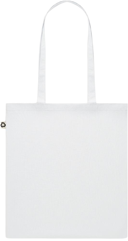 Zodiac Pisces Design - Recycled cotton colored shopping bag_WHITE_back