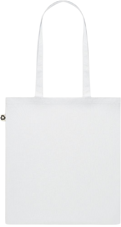 Zodiac Pisces Design - Recycled cotton colored shopping bag_WHITE_back