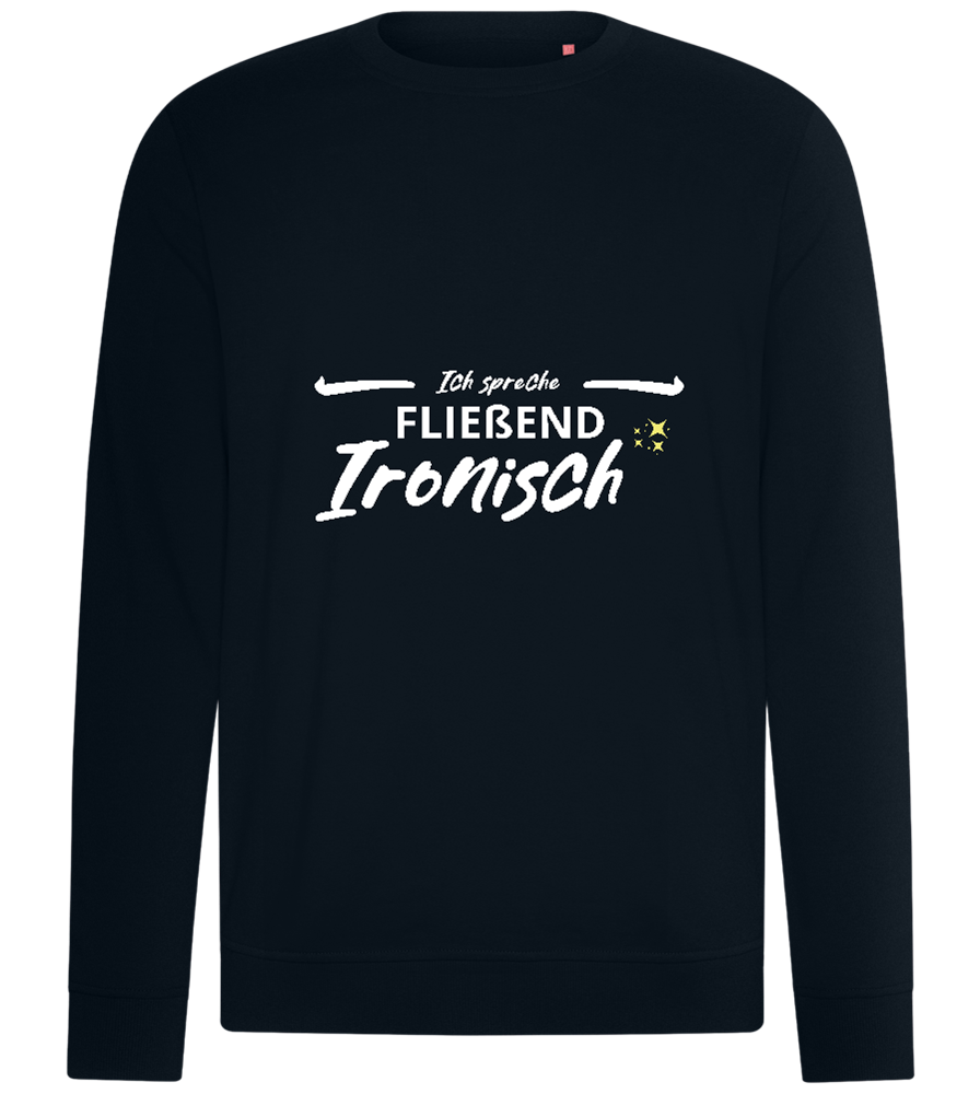 Fluently Ironic Design - Comfort unisex sweater_BLACK_front