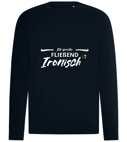 Fluently Ironic Design - Comfort unisex sweater_BLACK_front