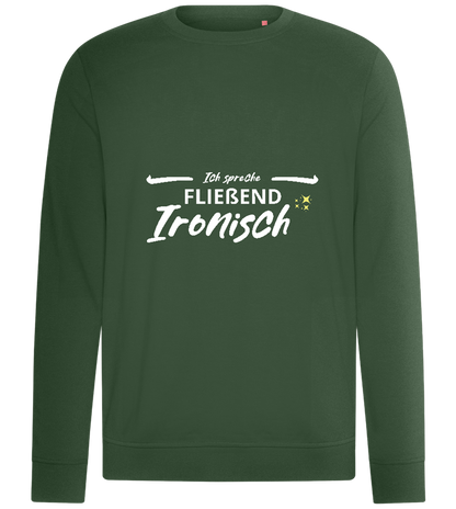 Fluently Ironic Design - Comfort unisex sweater_GREEN BOTTLE_front