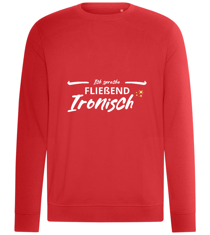 Fluently Ironic Design - Comfort unisex sweater_RED_front