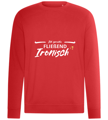 Fluently Ironic Design - Comfort unisex sweater_RED_front