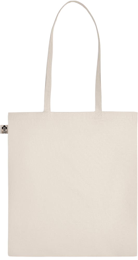 Zodiac Pisces Design - Basic organic cotton shopping bag_BEIGE_back