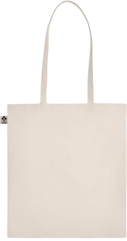 Zodiac Pisces Design - Basic organic cotton shopping bag_BEIGE_back