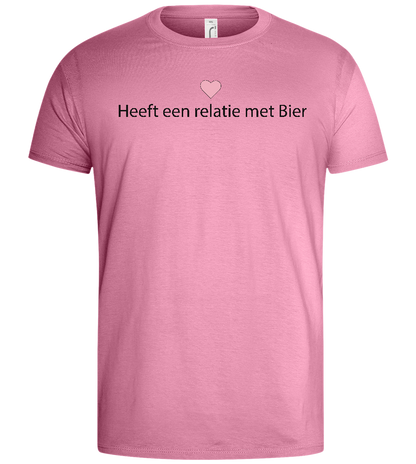 Verliefd op Bier Design - Basic men's t-shirt_PINK ORCHID_front