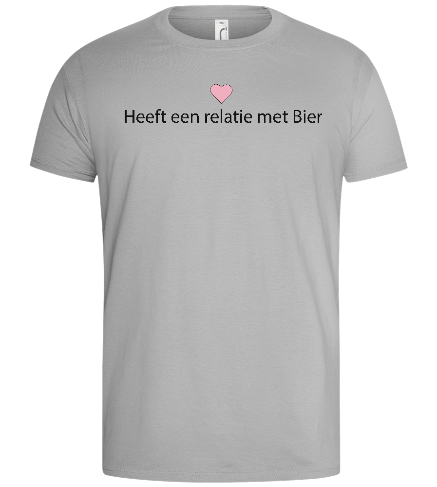 Verliefd op Bier Design - Basic men's t-shirt_PURE GRAY_front