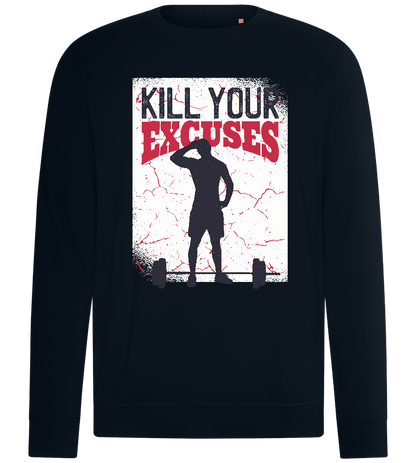 Kill Your Excuses Design - Comfort unisex sweater_BLACK_front