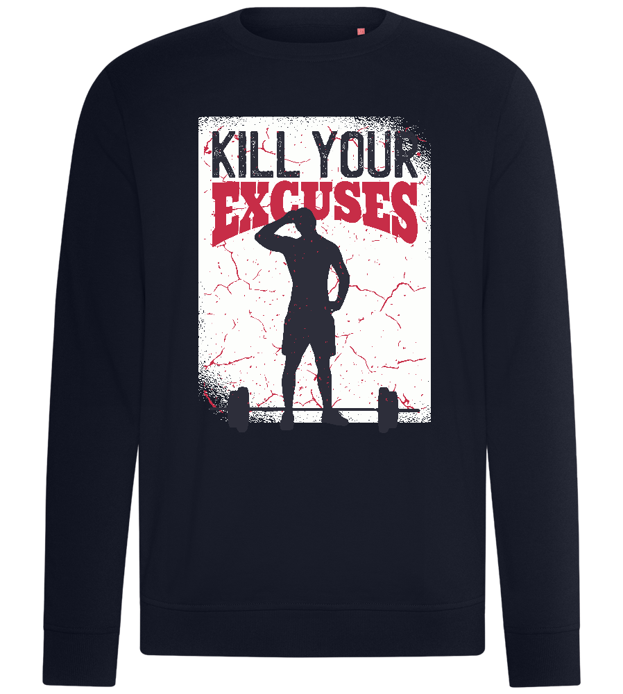 Kill Your Excuses Design - Comfort unisex sweater_FRENCH NAVY_front