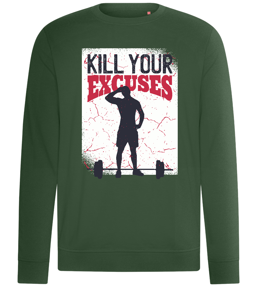 Kill Your Excuses Design - Comfort unisex sweater_GREEN BOTTLE_front