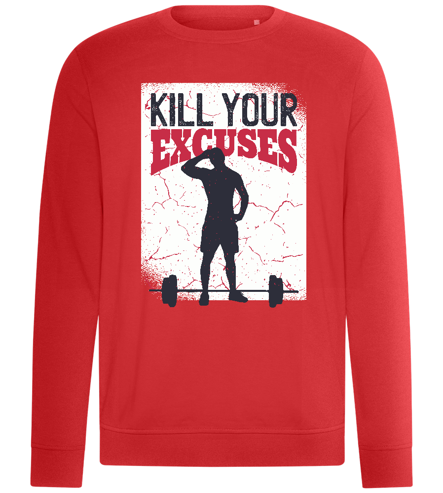 Kill Your Excuses Design - Comfort unisex sweater_RED_front