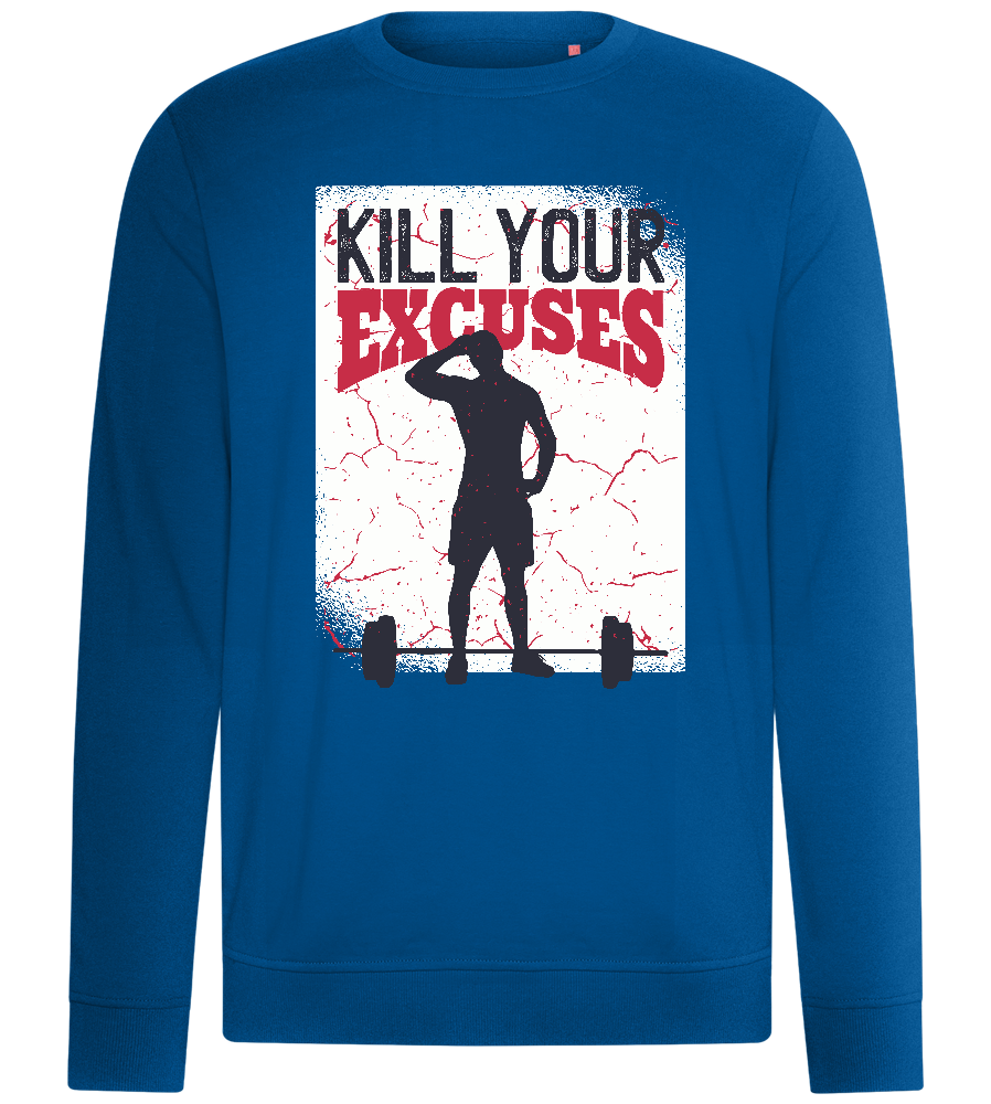 Kill Your Excuses Design - Comfort unisex sweater_ROYAL_front