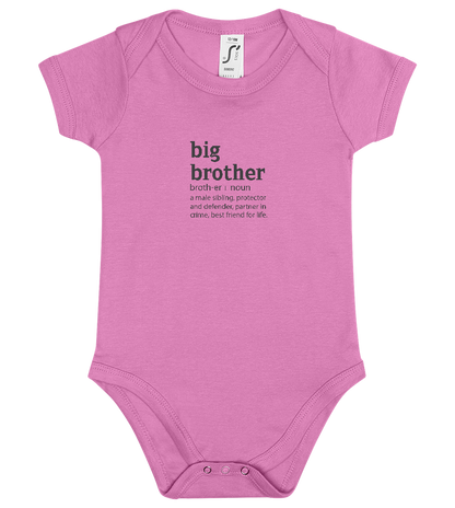 Big Brother Meaning Design - Baby bodysuit_PINK ORCHID_front