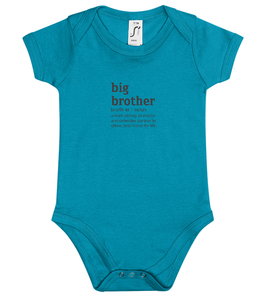 Big Brother Meaning Design - Baby bodysuit_TURQUOISE_front