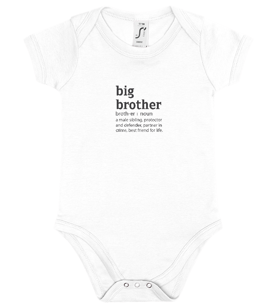 Big Brother Meaning Design - Baby bodysuit_WHITE_front