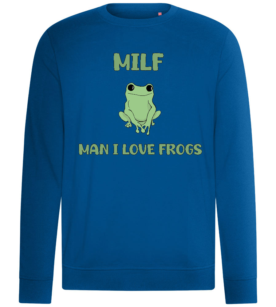 Man I Love Frogs Design - Comfort unisex sweater_ROYAL_front