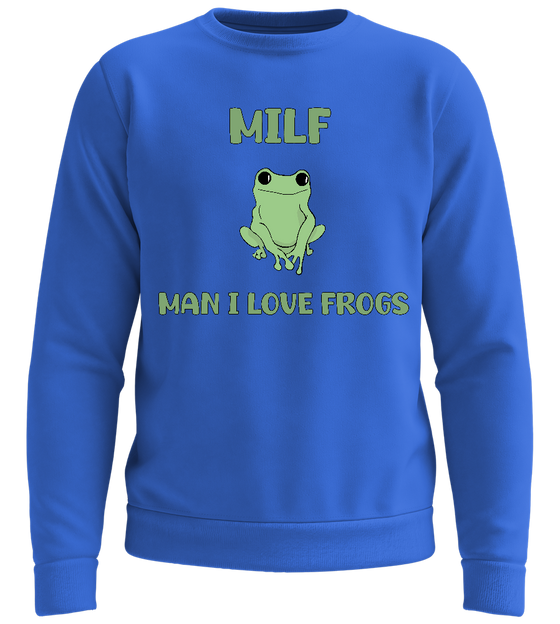 Man I Love Frogs Design - Comfort unisex sweater_ROYAL_front