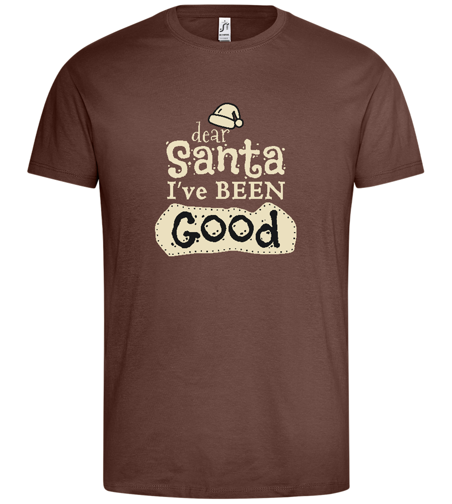 Santa I've Been Good Design - Premium men's t-shirt_CHOCOLATE_front