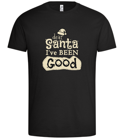 Santa I've Been Good Design - Premium men's t-shirt_DEEP BLACK_front