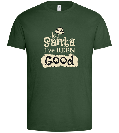 Santa I've Been Good Design - Premium men's t-shirt_GREEN BOTTLE_front