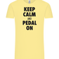 Keep Calm and Pedal On Design - Comfort Unisex T-Shirt_AMARELO CLARO_front