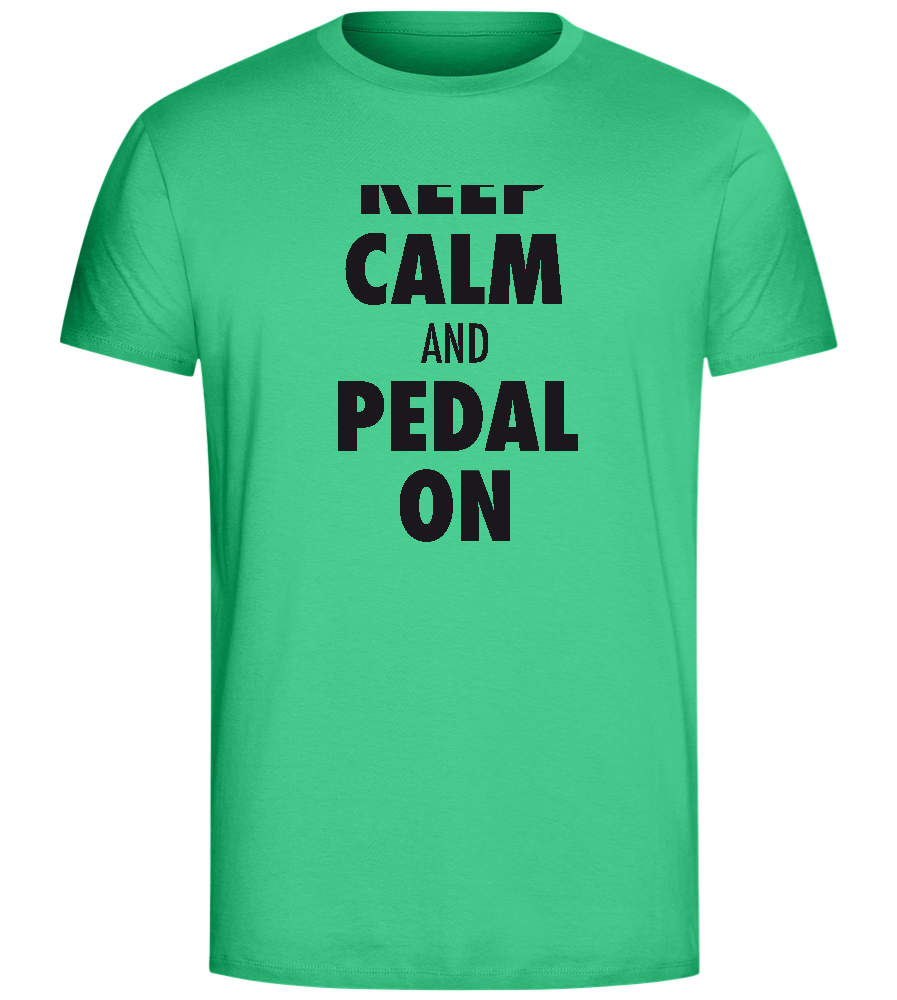 Keep Calm and Pedal On Design - Comfort Unisex T-Shirt_SPRING GREEN_front