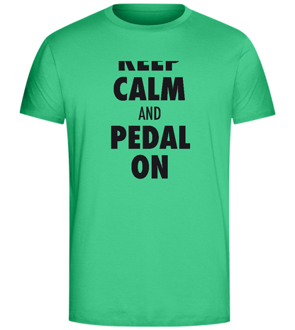 Keep Calm and Pedal On Design - Comfort Unisex T-Shirt_SPRING GREEN_front