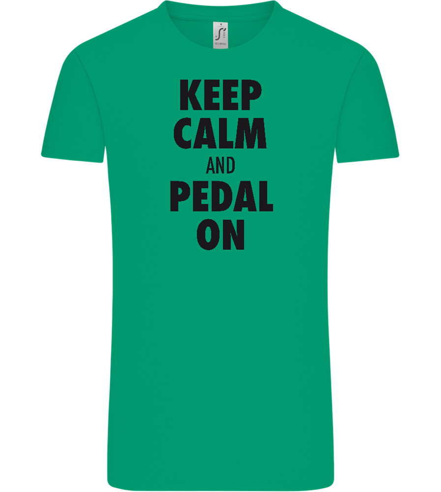 Keep Calm and Pedal On Design - Comfort Unisex T-Shirt_SPRING GREEN_front