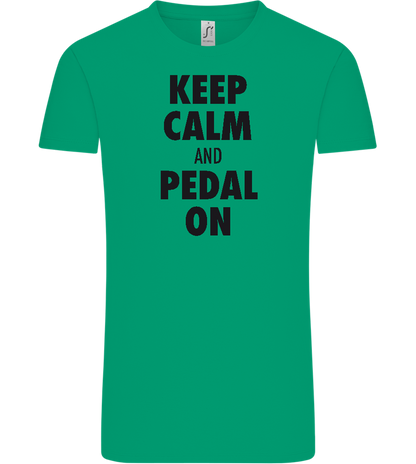 Keep Calm and Pedal On Design - Comfort Unisex T-Shirt_SPRING GREEN_front