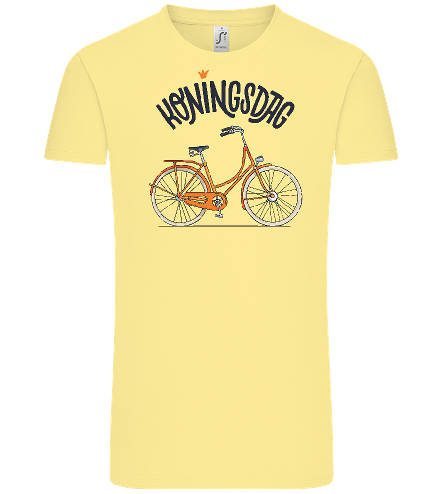 Koningsdag Oranje Fiets Design - Comfort Unisex T-Shirt_AMARELO CLARO_front