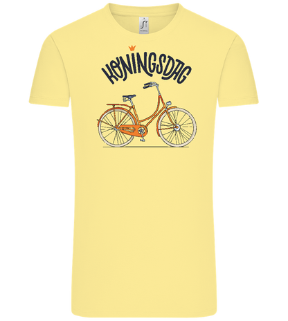 Koningsdag Oranje Fiets Design - Comfort Unisex T-Shirt_AMARELO CLARO_front