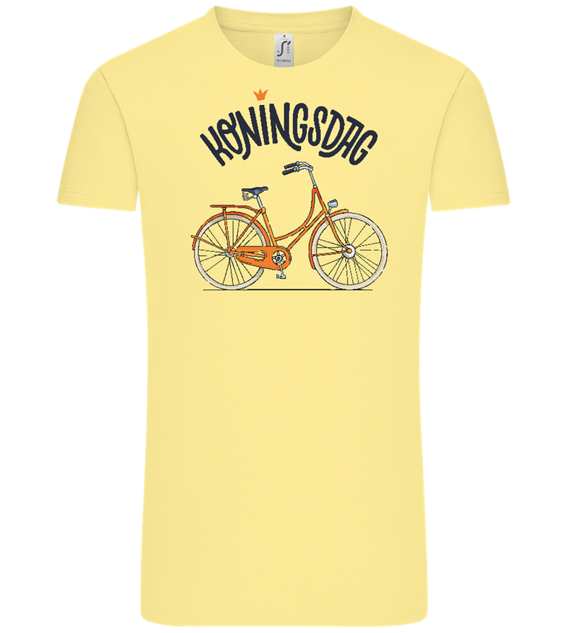 Koningsdag Oranje Fiets Design - Comfort Unisex T-Shirt_AMARELO CLARO_front