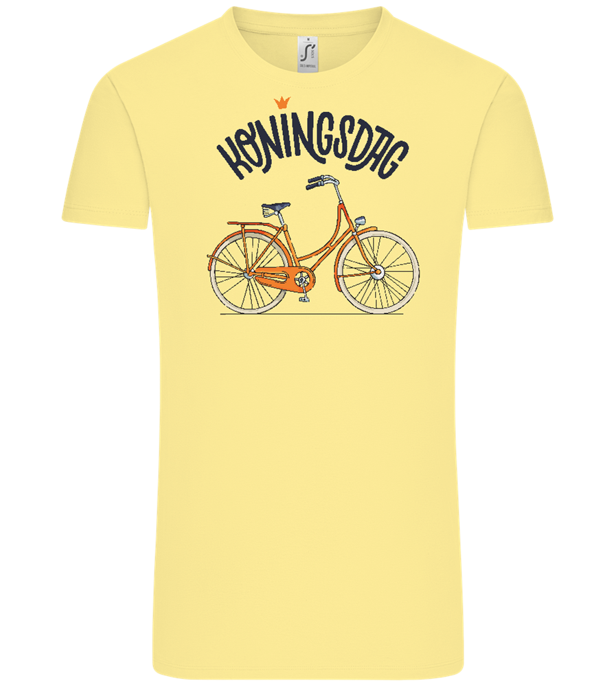 Koningsdag Oranje Fiets Design - Comfort Unisex T-Shirt_AMARELO CLARO_front