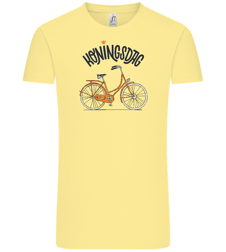 Koningsdag Oranje Fiets Design - Comfort Unisex T-Shirt_AMARELO CLARO_front