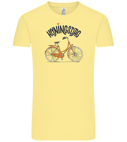 Koningsdag Oranje Fiets Design - Comfort Unisex T-Shirt_AMARELO CLARO_front