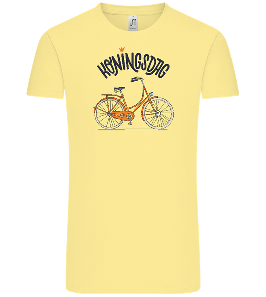 Koningsdag Oranje Fiets Design - Comfort Unisex T-Shirt_AMARELO CLARO_front