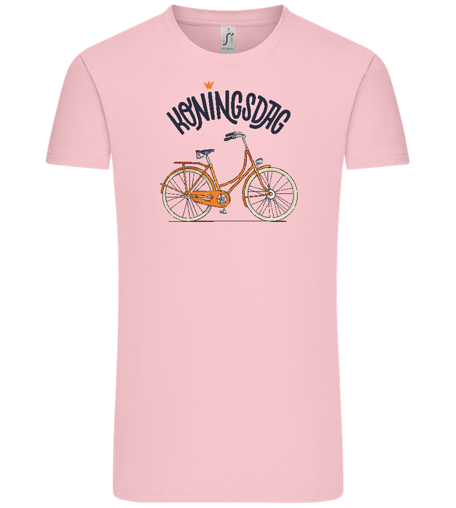 Koningsdag Oranje Fiets Design - Comfort Unisex T-Shirt_CANDY PINK_front